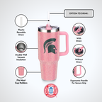 40oz Pink Bing Tumbler I |  Michigan State University