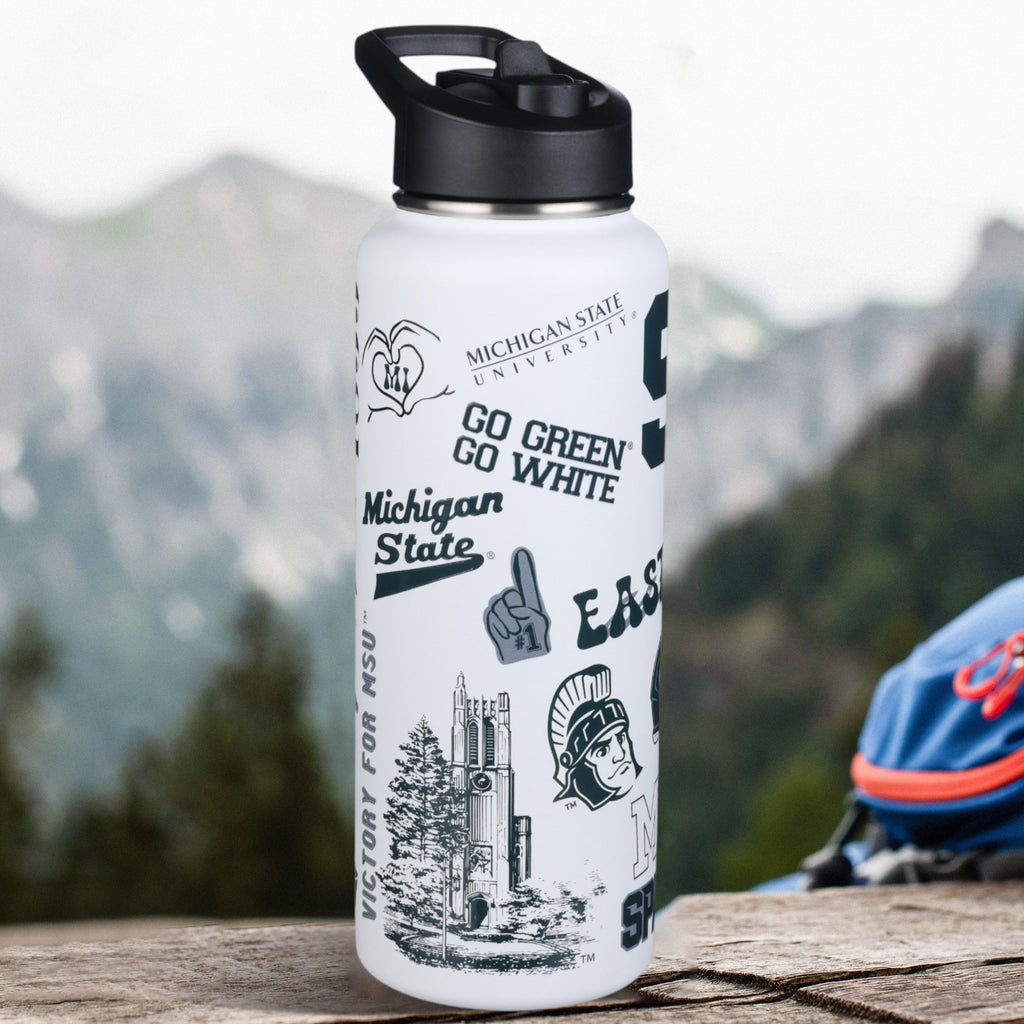 34oz Team Spirit Water Bottle I |  Michigan State University