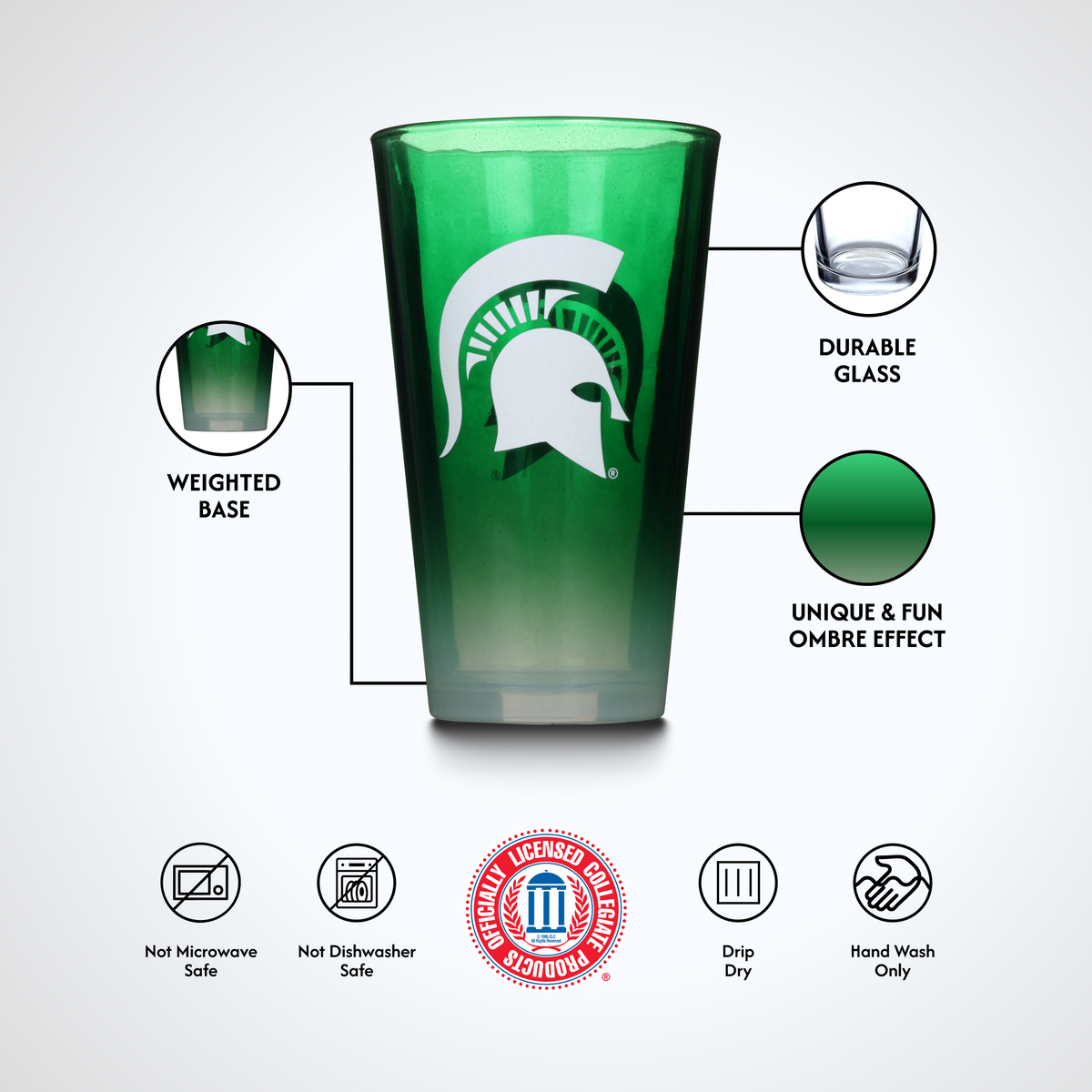 2-Pack Ombre Pint Glasses I |  Michigan State University