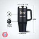 40oz Black Tumbler Lazer Engraved I |  University Of Nebraska, Lincoln