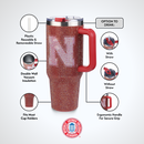 40oz TC Bling Game Tumbler w/ Vintage logo I |  University Of Nebraska, Lincoln