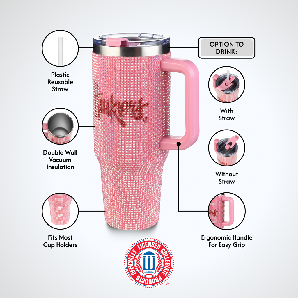 40oz Pink Bing Tumbler I | University Of Nebraska