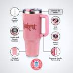 40oz Pink Bing Tumbler I | University Of Nebraska