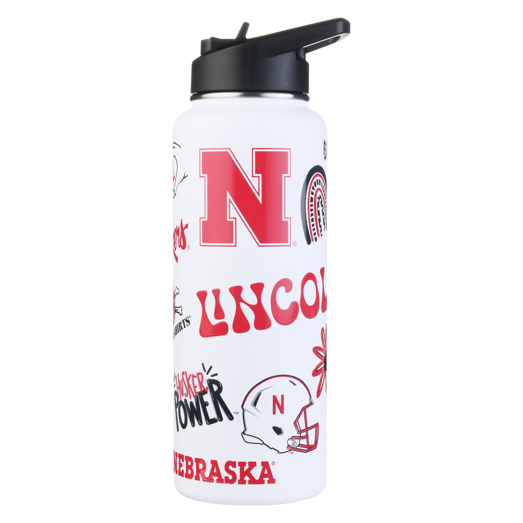34oz Team Spirit Water Bottle I |  University Of Nebraska