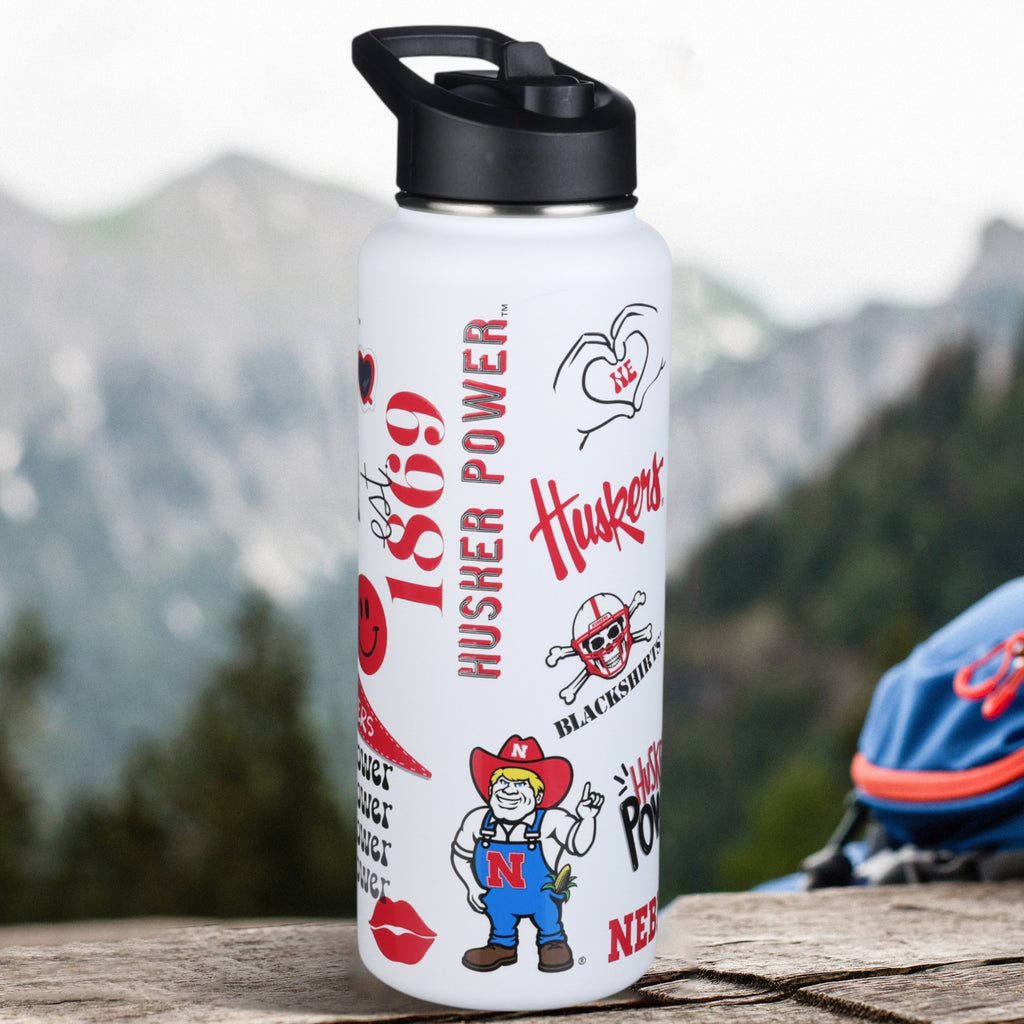 34oz Team Spirit Water Bottle I |  University Of Nebraska