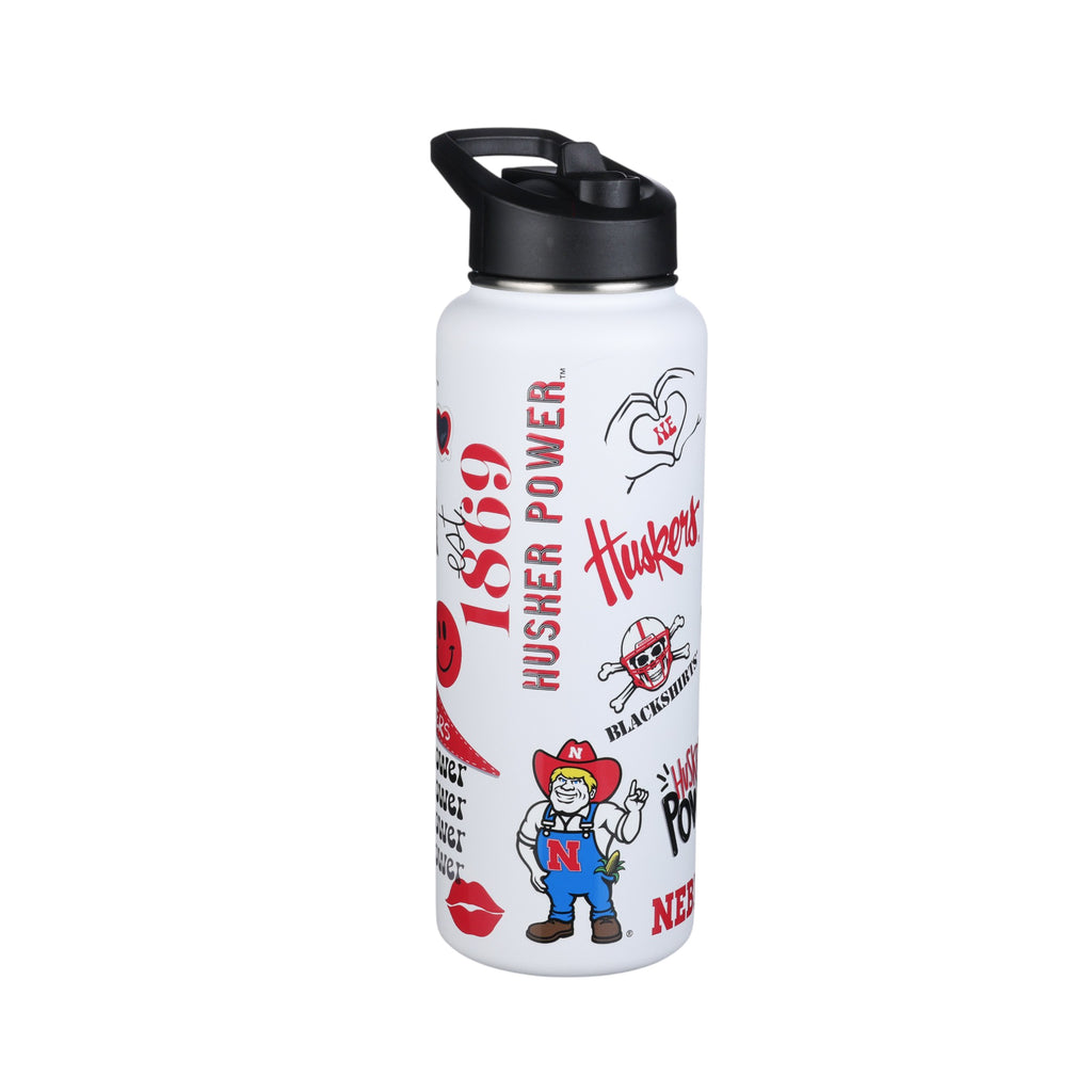 34oz Team Spirit Water Bottle I |  University Of Nebraska