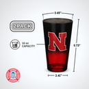 2-Pack Ombre Pint Glasses I |  University Of Nebraska, Lincoln