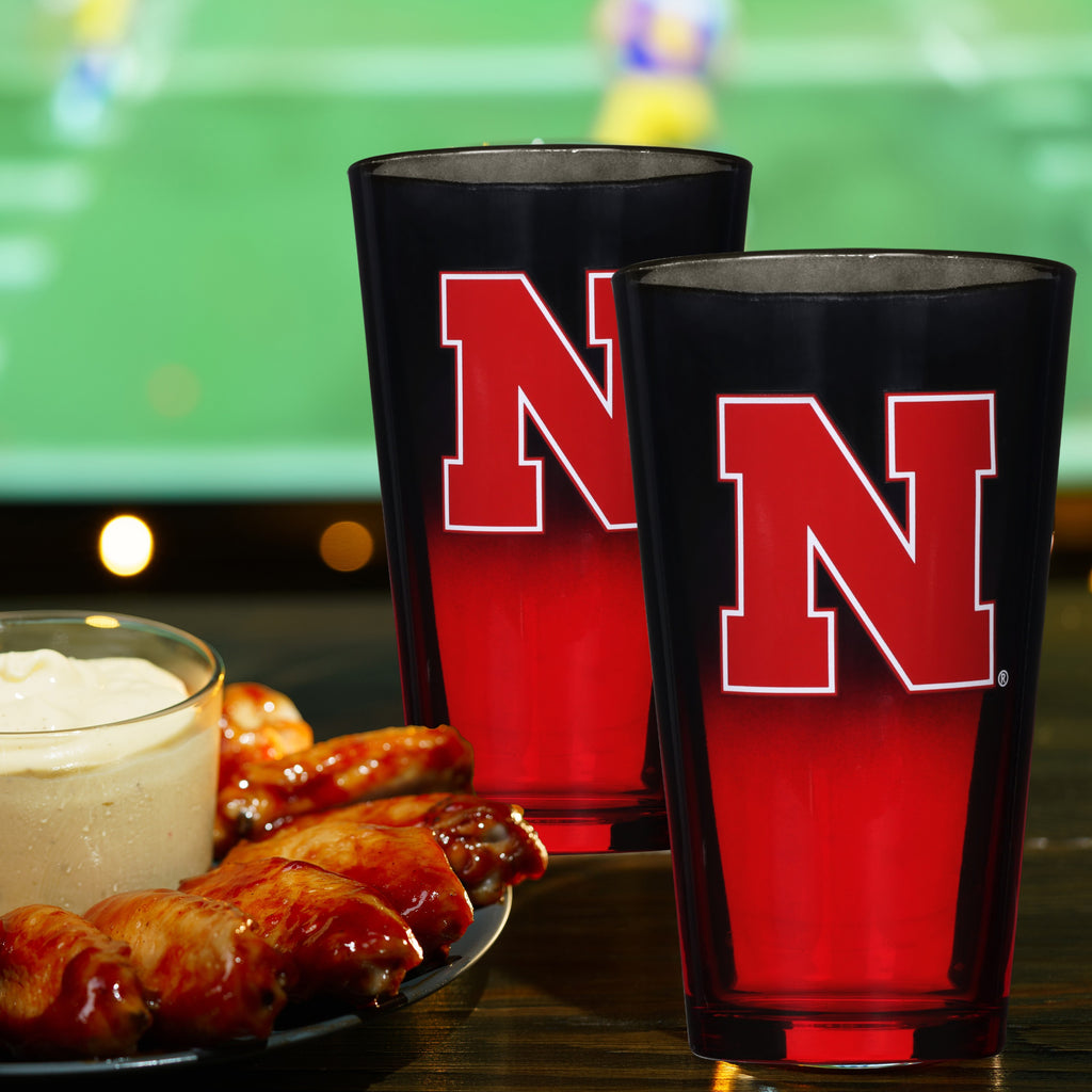 2-Pack Ombre Pint Glasses I |  University Of Nebraska, Lincoln