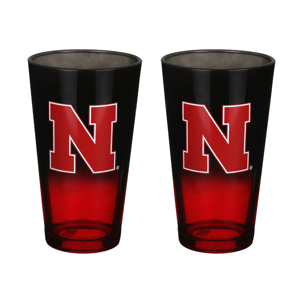 2-Pack Ombre Pint Glasses I |  University Of Nebraska, Lincoln