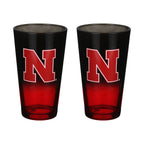 2-Pack Ombre Pint Glasses I |  University Of Nebraska, Lincoln