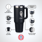 40oz Black Tumbler Lazer Engraved I |  University Of Oklahoma