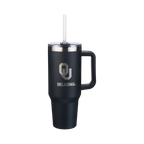 40oz Black Tumbler Lazer Engraved I |  University Of Oklahoma