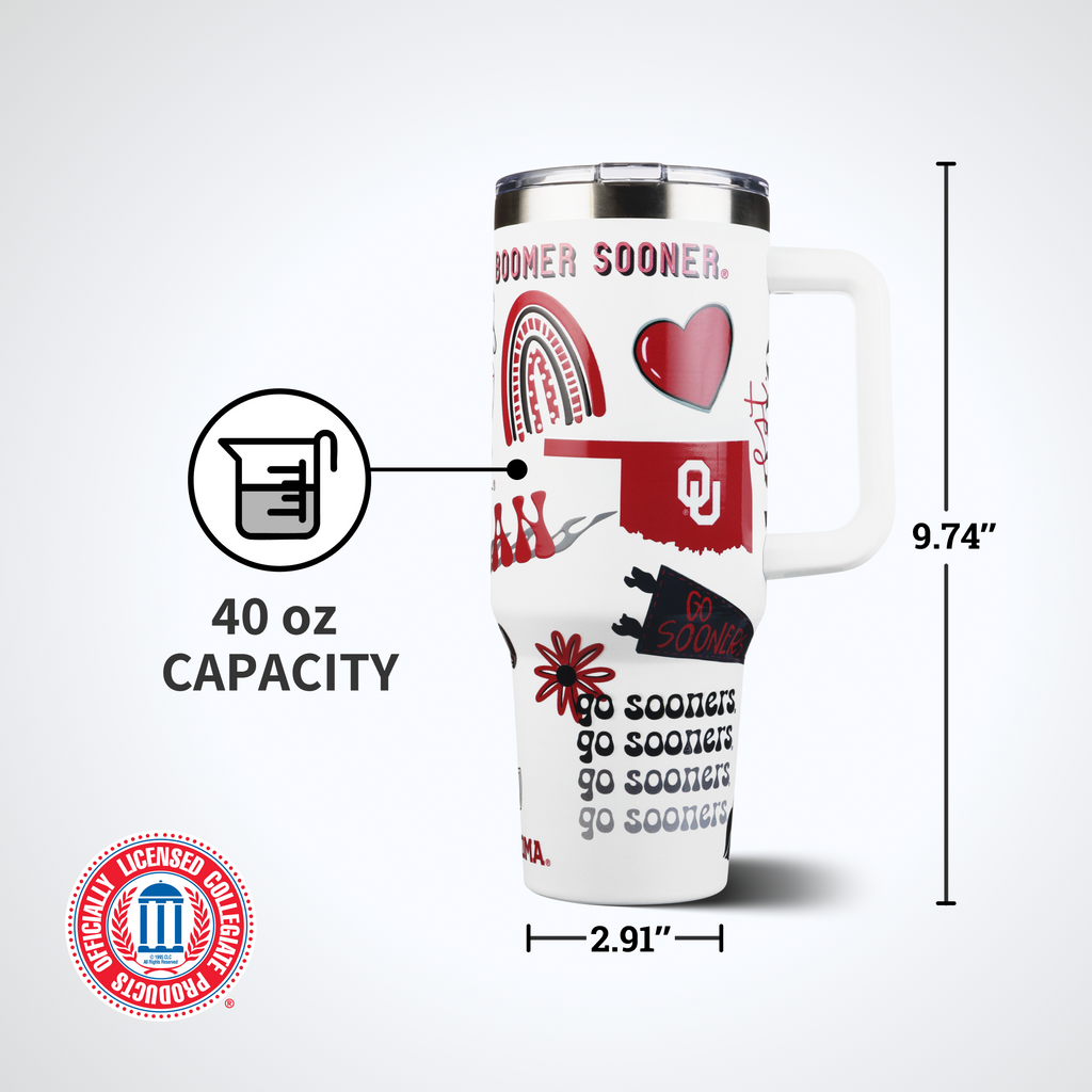 40oz Team Spirit Tumblers I |  University Of Oklahoma