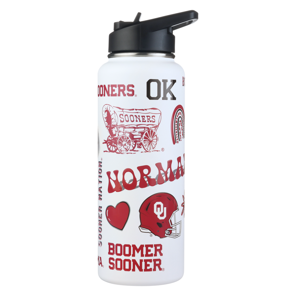 34oz Team Spirit Water Bottle I |  University Of Oklahoma
