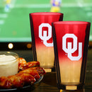 2-Pack Ombre Pint Glasses I |  University Of Oklahoma