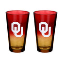 2-Pack Ombre Pint Glasses I |  University Of Oklahoma