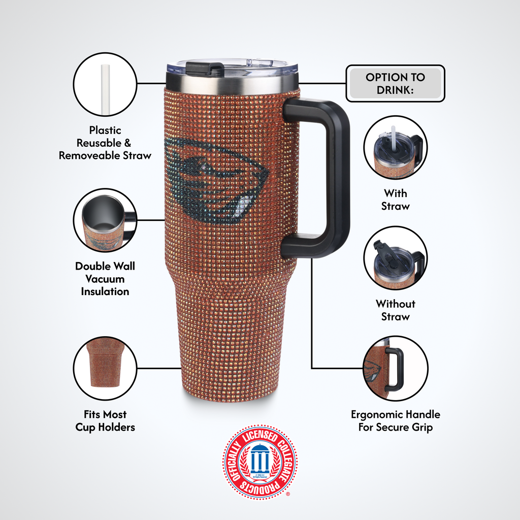 40oz TC Bling Game Tumbler w/ Vintage logo I |  Oregon State University