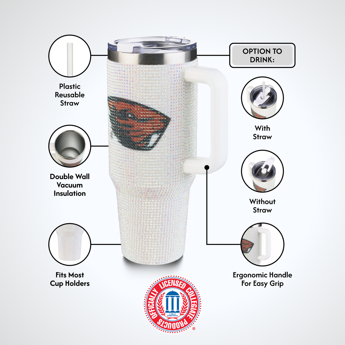 40oz Bling Colossal Tumbler | Oregon State University