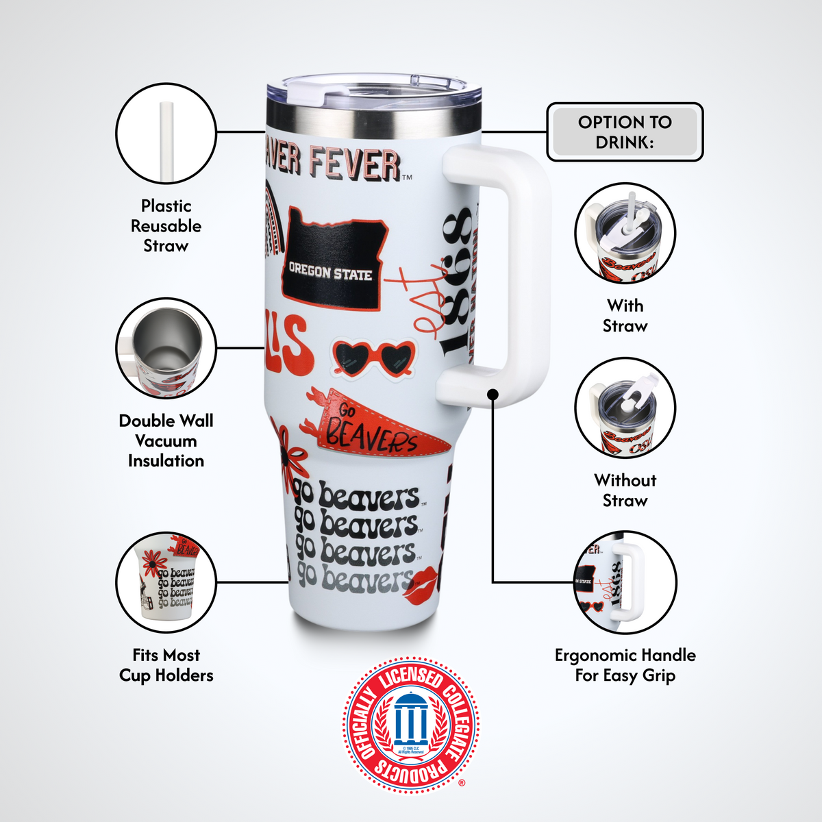 40oz Team Spirit Tumblers I |  Oregon State University