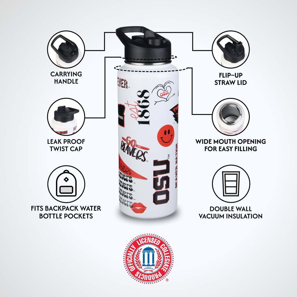 34oz Team Spirit Water Bottle I |  Oregon State University