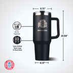 40oz Black Tumbler Lazer Engraved I |  Ohio State University