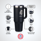 40oz Black Tumbler Lazer Engraved I |  Ohio State University