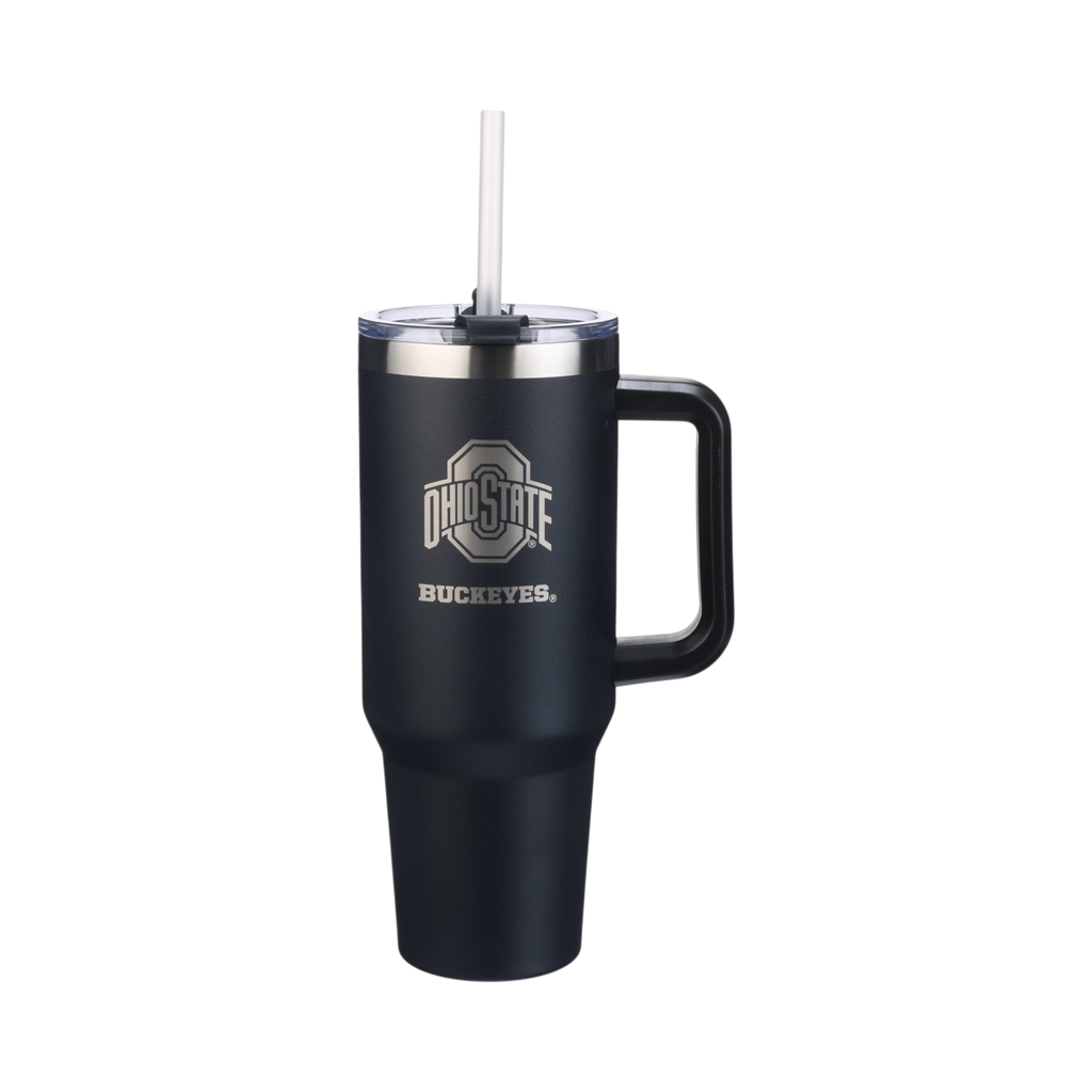 40oz Black Tumbler Lazer Engraved I |  Ohio State University
