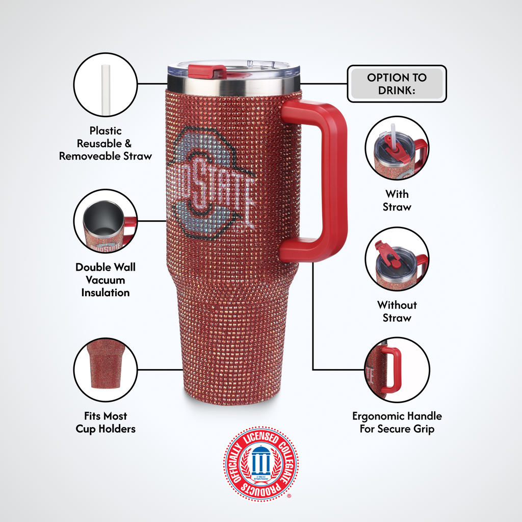 40oz TC Bling Game Tumbler w/ Vintage logo I |  Ohio State University