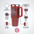 40oz TC Bling Game Tumbler w/ Vintage logo I |  Ohio State University