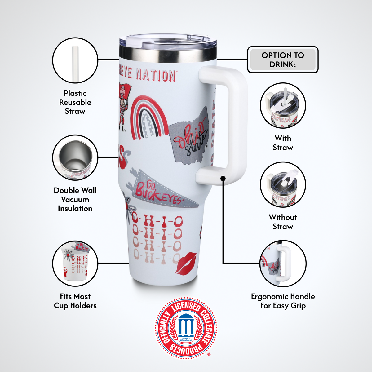 40oz Team Spirit Tumblers I |  Ohio State University