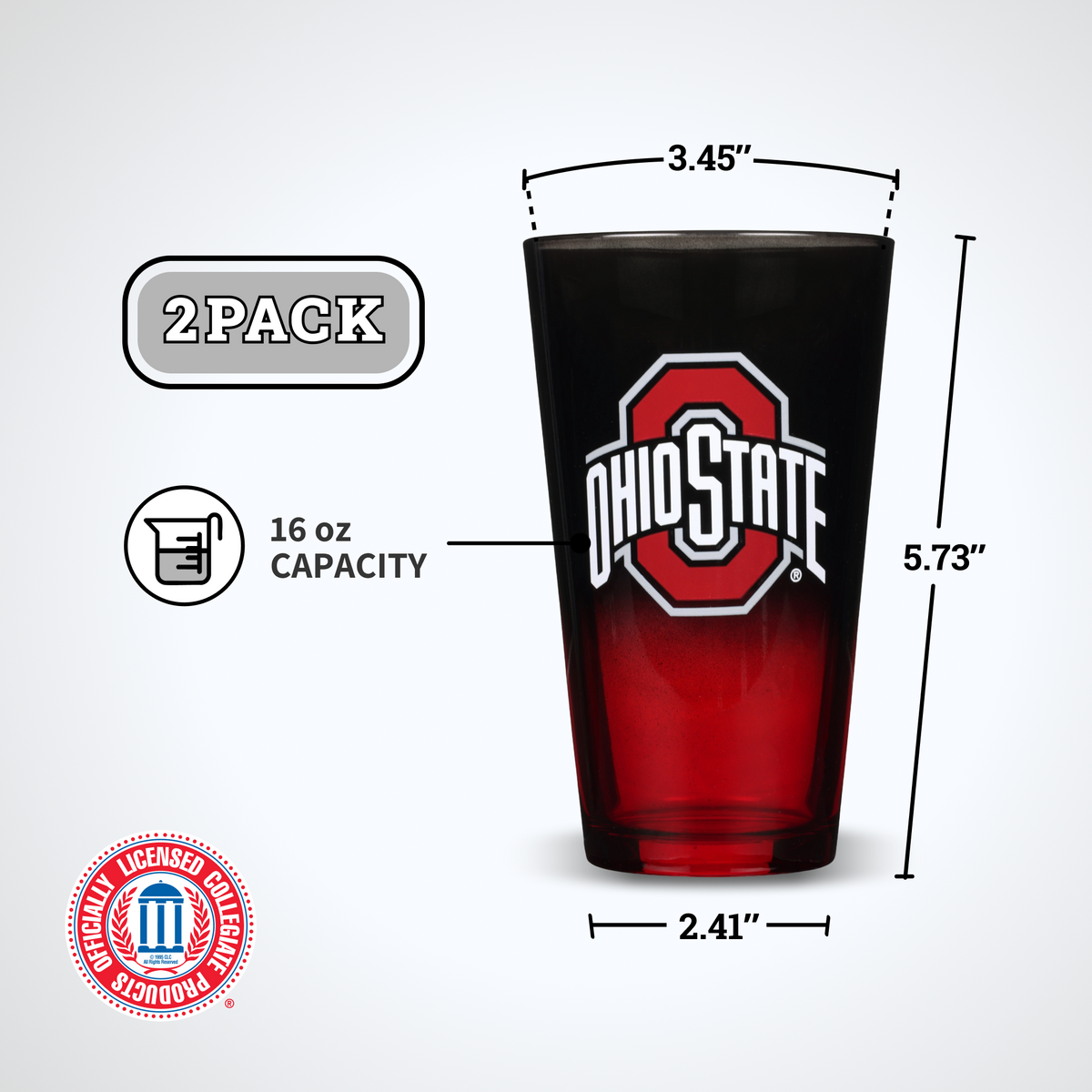 2-Pack Ombre Pint Glasses I |  Ohio State University