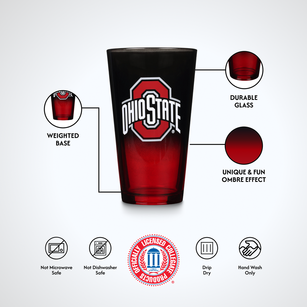 2-Pack Ombre Pint Glasses I |  Ohio State University