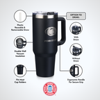 40oz Black Tumbler Lazer Engraved I |  Penn State University