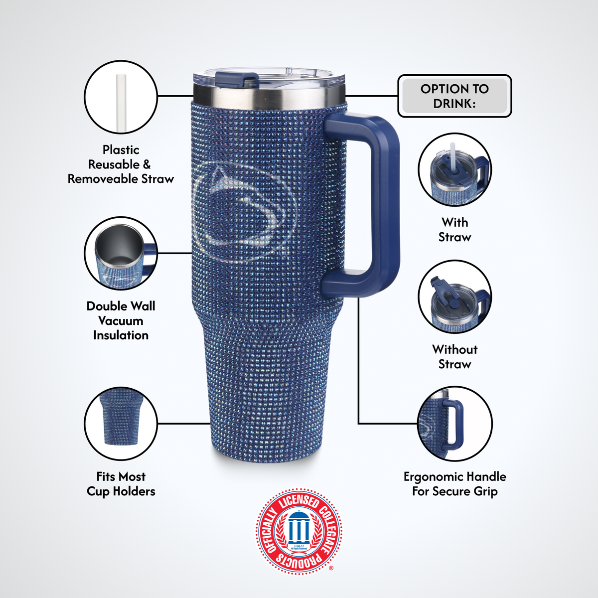40oz TC Bling Game Tumbler w/ Vintage logo I |  Penn State University