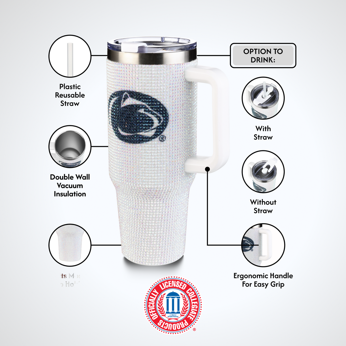 40oz Bling Colossal Tumbler | Penn State University