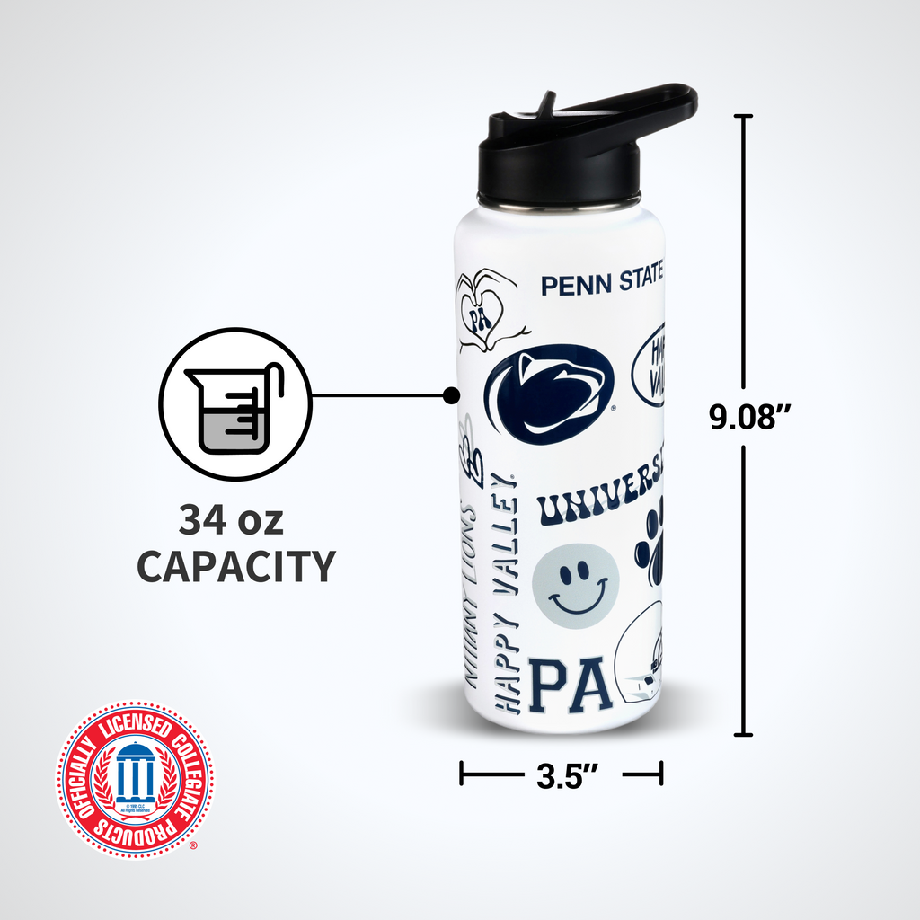 34oz Team Spirit Water Bottle I |  Penn State University