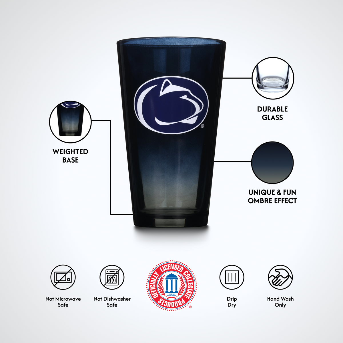 2-Pack Ombre Pint Glasses I |  Penn State University
