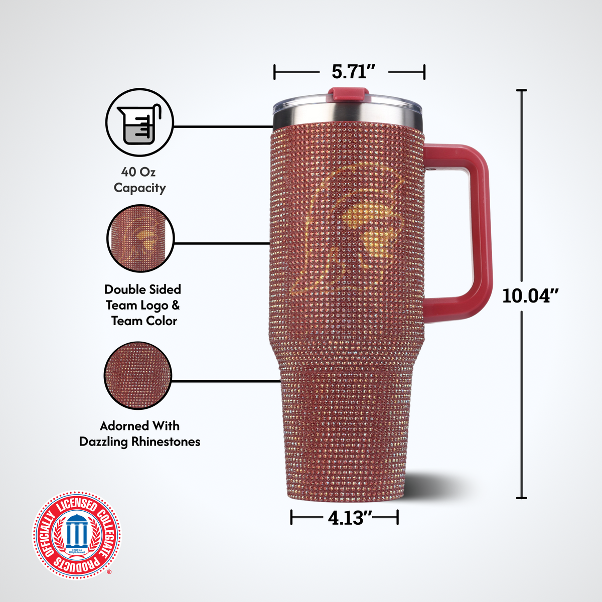40oz TC Bling Game Tumbler w/ Vintage logo I |  University Of Southern California