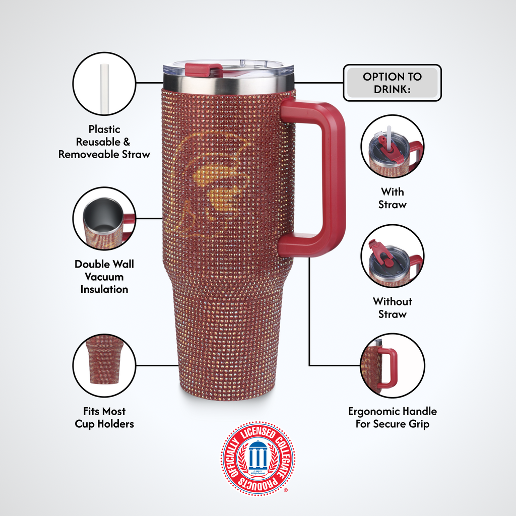 40oz TC Bling Game Tumbler w/ Vintage logo I |  University Of Southern California