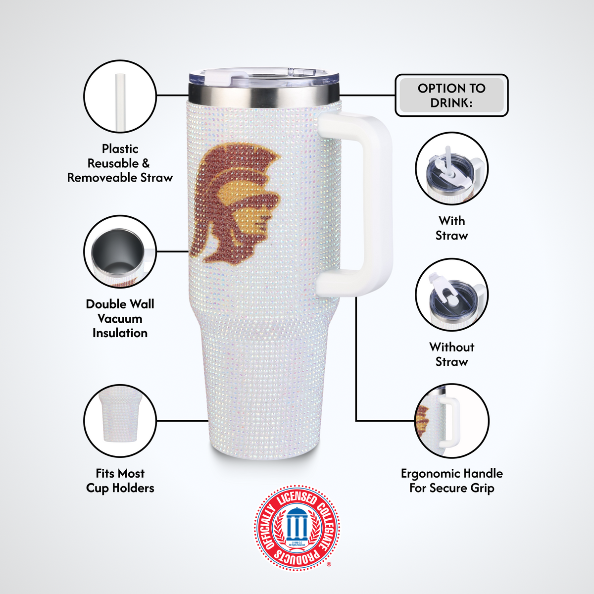 40oz Bling Colossal Tumbler | University of Southern California