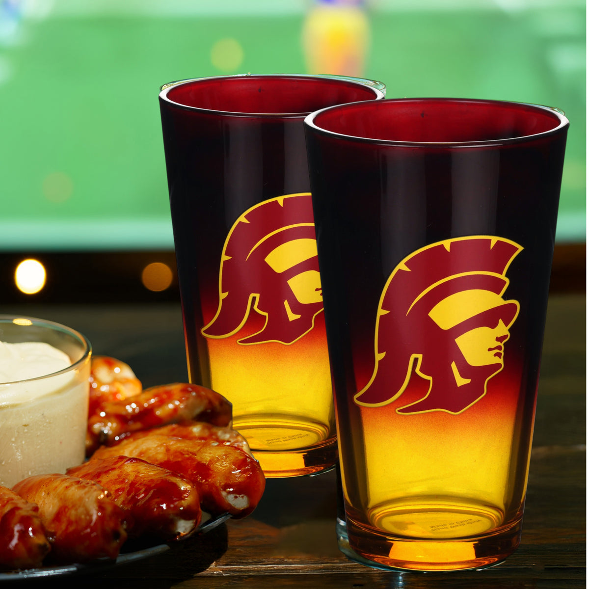 2-Pack Ombre Pint Glasses I |  University Of Southern California
