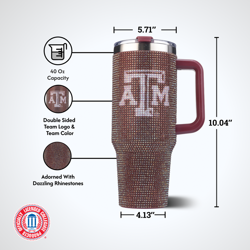 40oz TC Bling Game Tumbler w/ Vintage logo I |  Texas A&M University