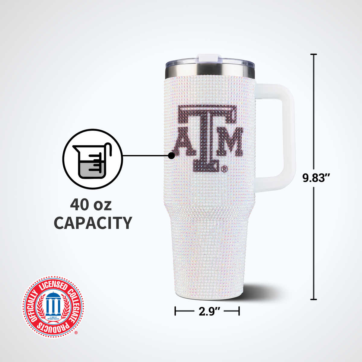 40oz Bling Colossal Tumbler | Texas A&M University