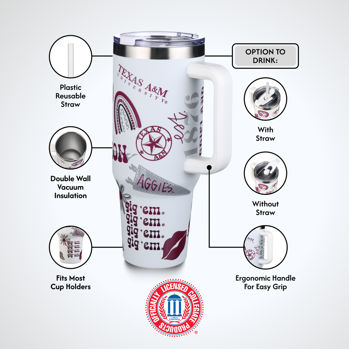 40oz Team Spirit Tumblers I |  Texas A&M University