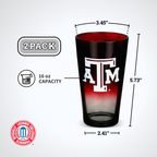 2-Pack Ombre Pint Glasses I |  Texas A&M University