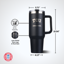 40oz Black Tumbler Lazer Engraved I |  Texas Christian University