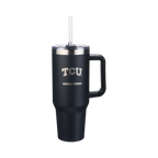 40oz Black Tumbler Lazer Engraved I |  Texas Christian University