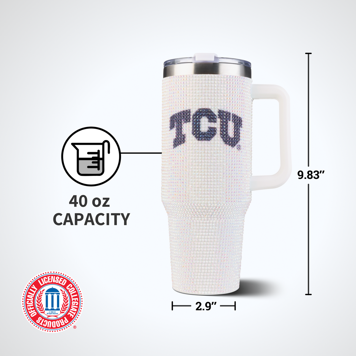 40oz Bling Colossal Tumbler | Texas Christian University