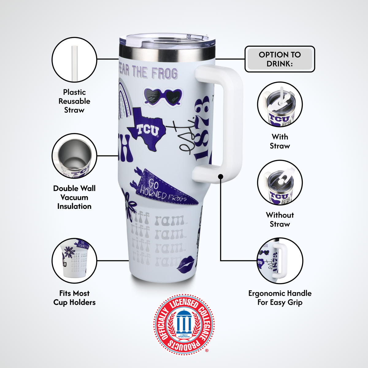 40oz Team Spirit Tumblers I |  Texas Christian University