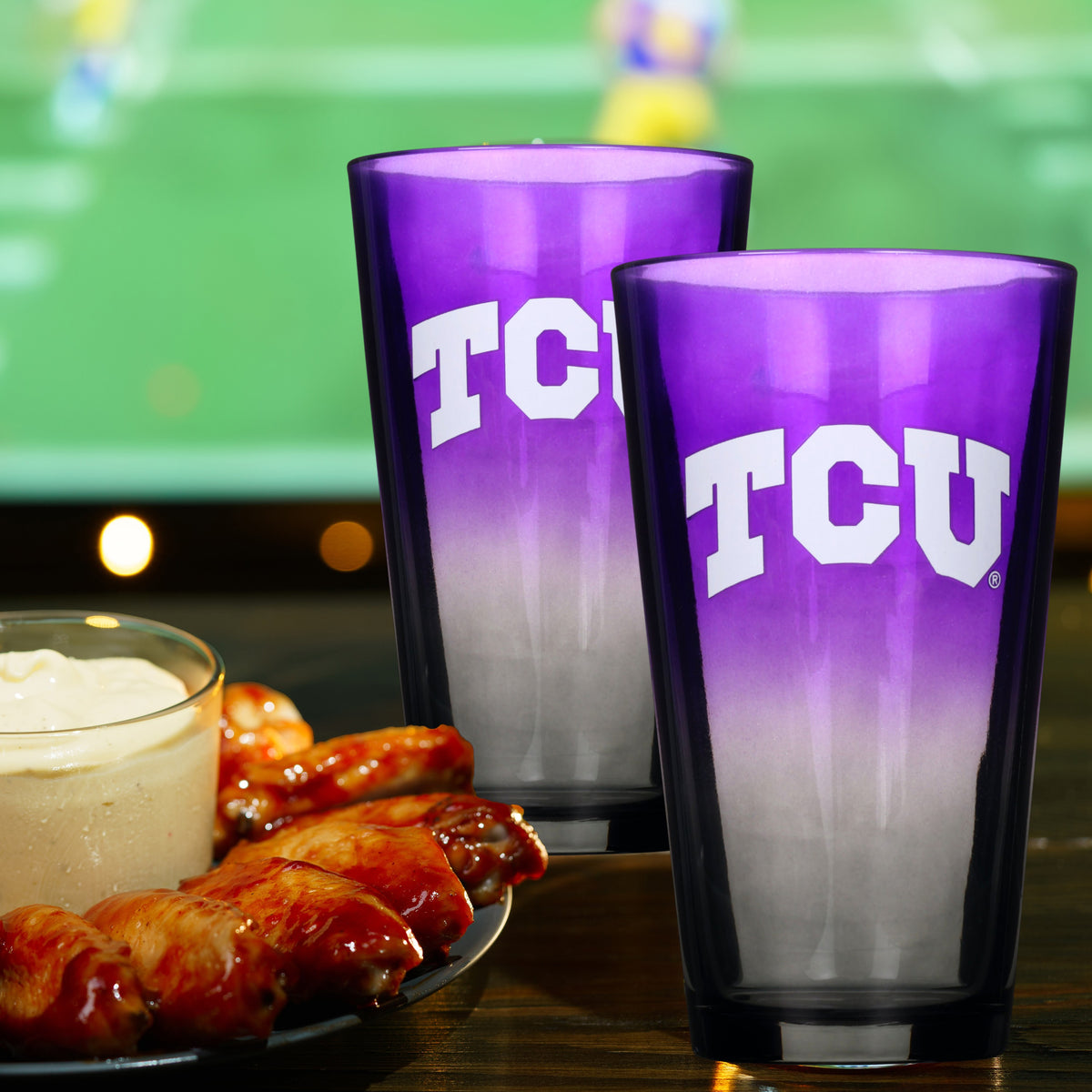 2-Pack Ombre Pint Glasses I |  Texas Christian University